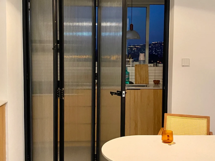 Kitchen folding doors