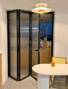 Kitchen aluminum folding doors