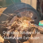 Industrial aluminum profile extrusion production process