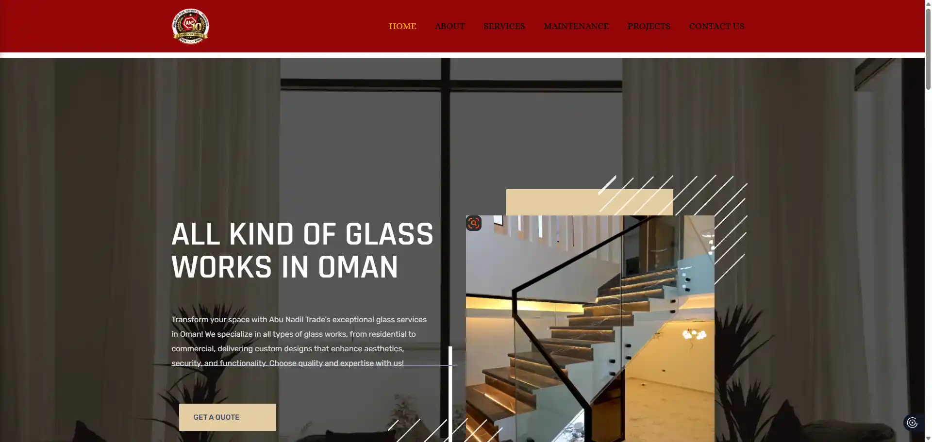 Abu Nadil Windowtec official site, the elite artisan for luxury villa aluminum folding and sliding door systems in Oman 2026.