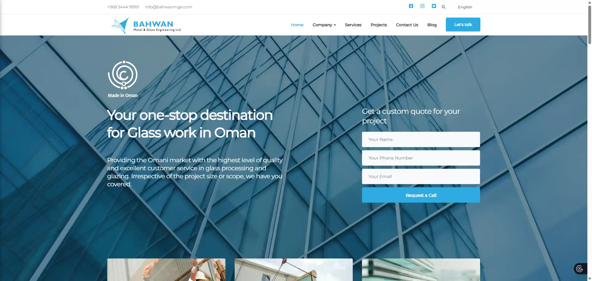 BMGE Bahwan Metal and Glass Engineering official site, Oman's leader in structural door and facade integration in 2026.