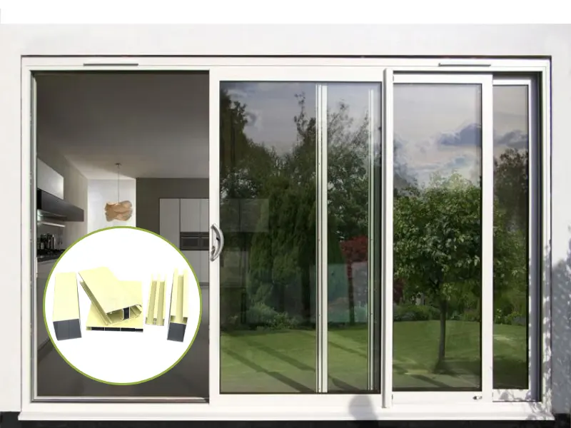 White weather resistant polyester powder coated thermal break aluminum sliding door, heat insulation and soundproof, perfect for bulk residential and apartment projects in the Middle East, fully compliant with SASO certification.